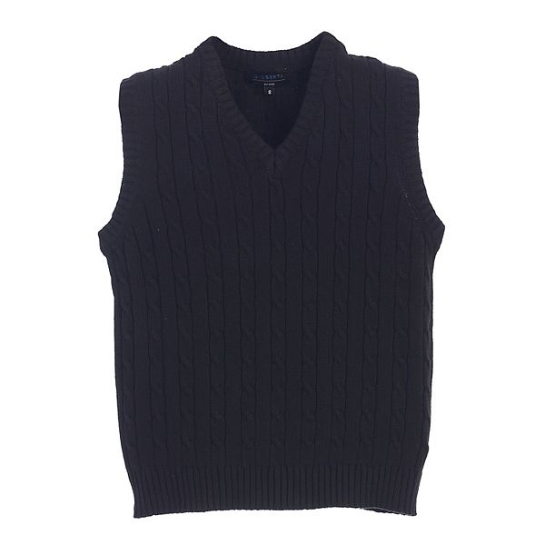 Gioberti Boy's 100% Cotton Soft V-neck Cable Knit Sweater Vest