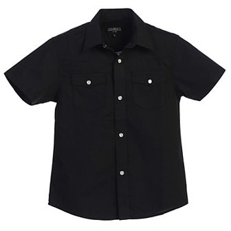 Gioberti Boy's Solid Short Sleeve Western Shirt