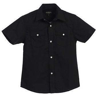 Gioberti Boy's Solid Short Sleeve Western Shirt