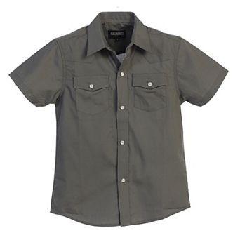 Gioberti Boy's Solid Short Sleeve Western Shirt