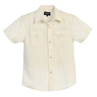 Gioberti Boy's Solid Short Sleeve Western Shirt