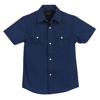 Gioberti Boy's Solid Short Sleeve Western Shirt