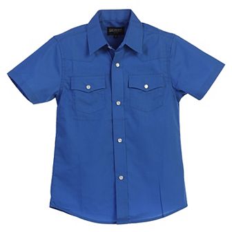 Gioberti Boy's Solid Short Sleeve Western Shirt