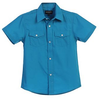 Gioberti Boy's Solid Short Sleeve Western Shirt