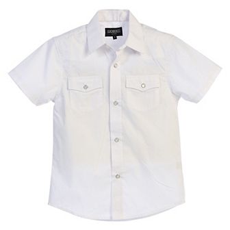 Gioberti Boy's Solid Short Sleeve Western Shirt