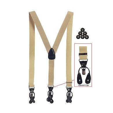 Gioberti Men's Convertible Suspenders, Bow Tie, And Hanky Set