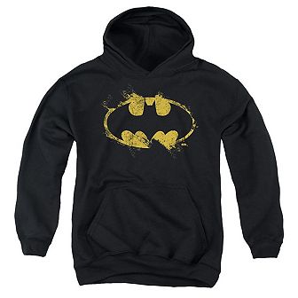 Batman Paint Roller Logo Youth Pull Over Hoodie