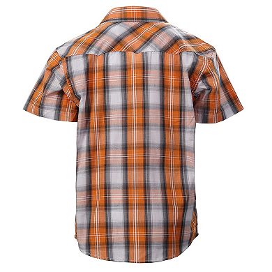 Gioberti Boy's Casual Western Plaid Pearl Snap-on Buttons Short Sleeve Shirt
