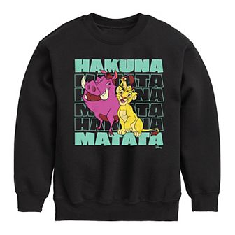 Disney's Lion King Hakuna Matata Boys 8-20 Fleece Sweatshirt