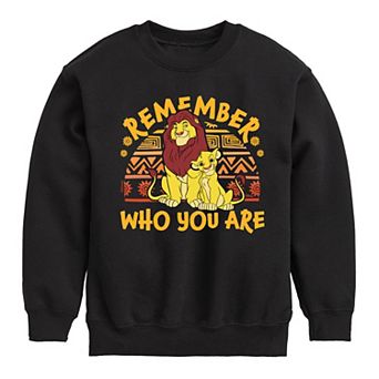 Disney's Lion King Mufasa & Simba Boys 8-20 Remember Who You Are Fleece Sweatshirt