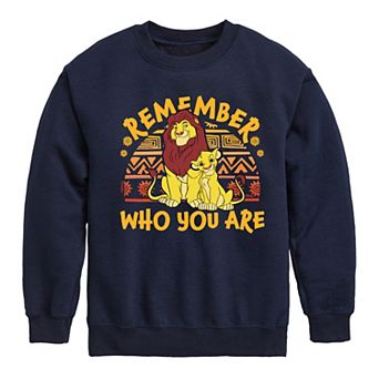 Disney's Lion King Mufasa & Simba Boys 8-20 Remember Who You Are Fleece Sweatshirt