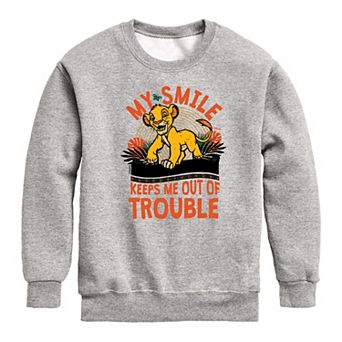 Disney's Lion King Simba Boys 8-20 My Smile Fleece Sweatshirt