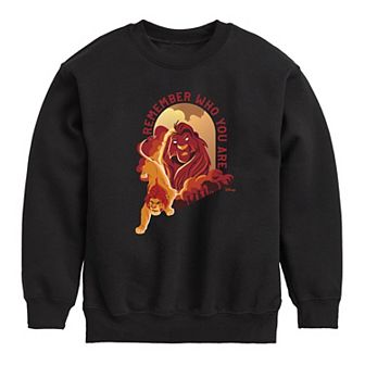Disney's Lion King Mufasa & Simba Boys 8-20 Remember Who You Are Fleece Sweatshirt
