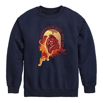 Disney's Lion King Mufasa & Simba Boys 8-20 Remember Who You Are Fleece Sweatshirt