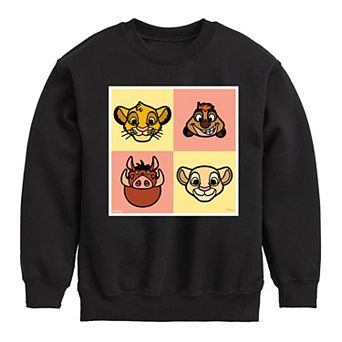 Disney's Lion King Boys 8-20 Faces Grid Fleece Sweatshirt