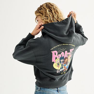 Juniors' Crop Zip Up Bratz Hoodie