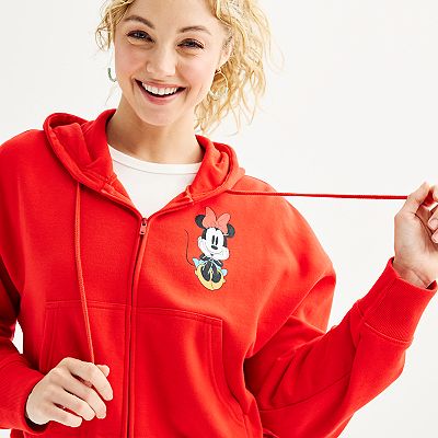 Disney s Minnie Mouse Juniors Cropped Hoodie