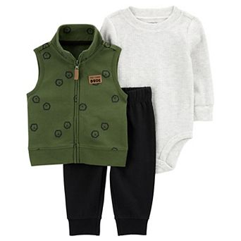 Baby Boy Carter's 3 pc Lion Little Vest Set