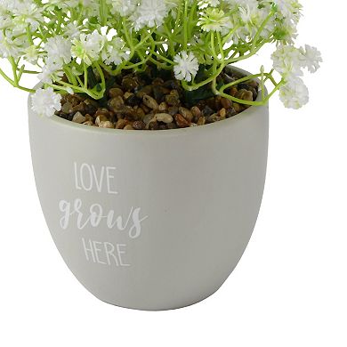 New View Gifts & Accessories "Love Grows Here" Artificial Plant Table Decor