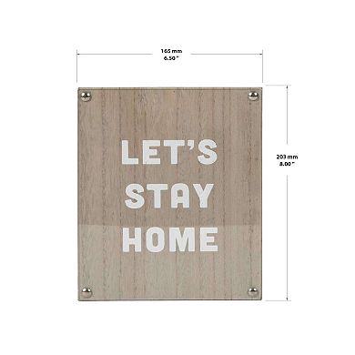 New View Gifts & Accessories Let's Stay Home Box Sign Wall Art