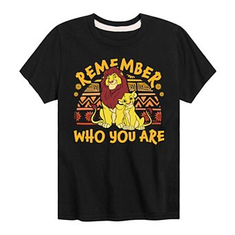 Disney's Lion King Remember Mufasa & Simba Boys 8-20 Who You Are Graphic Tee
