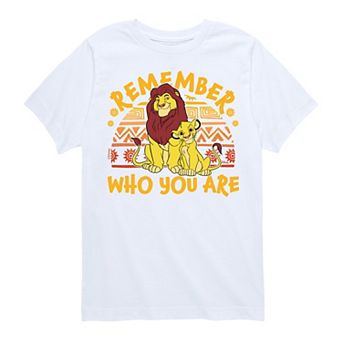 Disney's Lion King Remember Mufasa & Simba Boys 8-20 Who You Are Graphic Tee