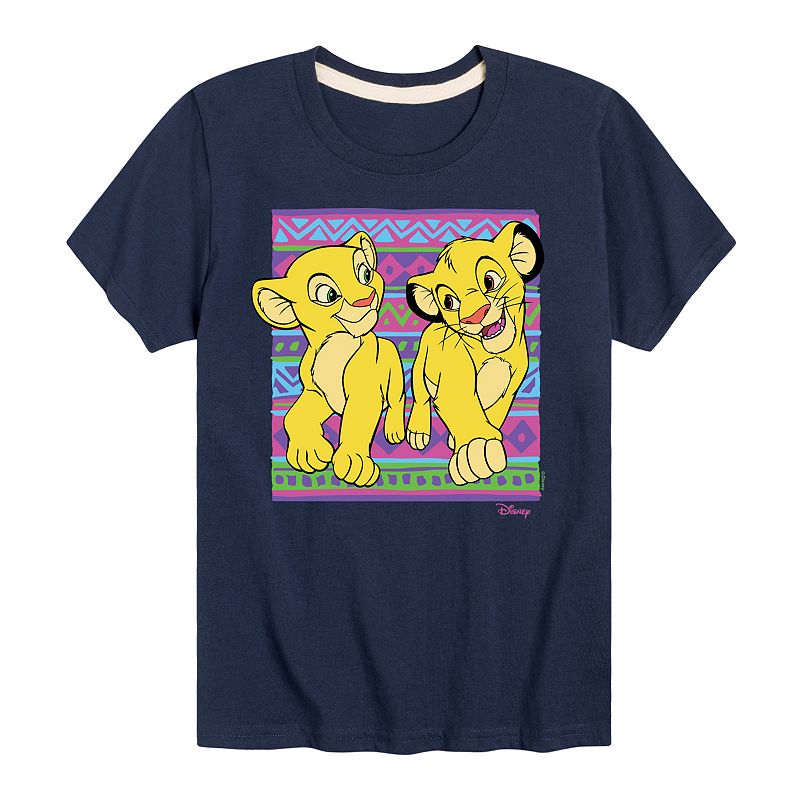 Disney's Lion King Simba & Nala Boys 8-20 Graphic Tee, Boy's, Size: Large, Blue
