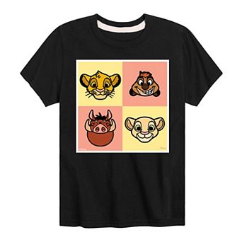 Disney's Lion King Boys 8-20 Faces Grid Graphic Tee