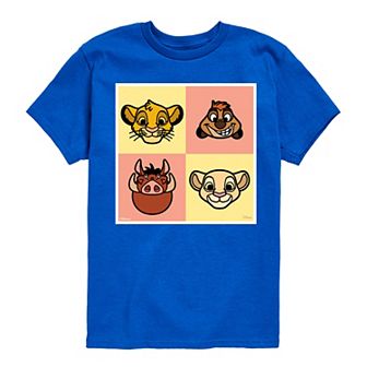 Disney's Lion King Boys 8-20 Faces Grid Graphic Tee