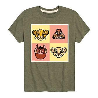 Disney's Lion King Boys 8-20 Faces Grid Graphic Tee