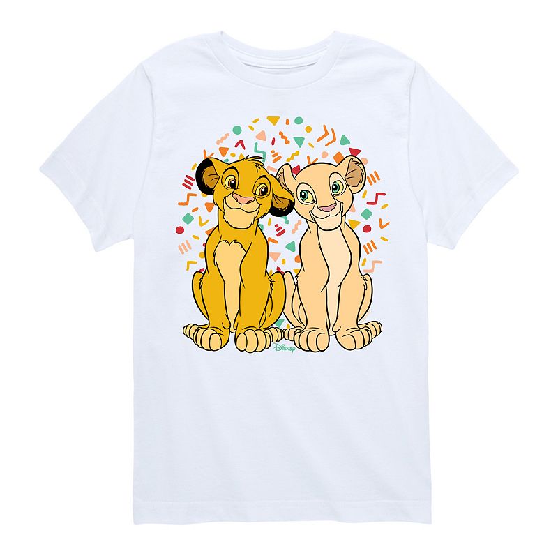 Disney's Lion King Simba & Nala Boys 8-20 Graphic Tee, Boy's, Size: Small, White