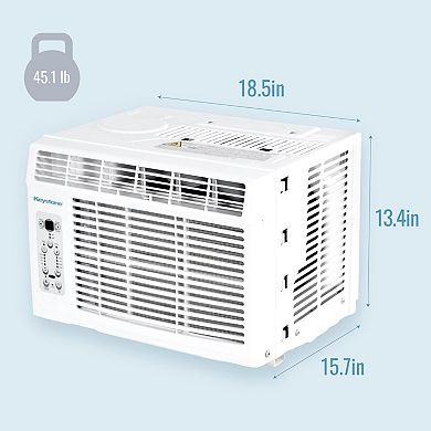 Keystone 6,000 BTU Window-Mounted Air Conditioner with Follow Me LCD Remote Control