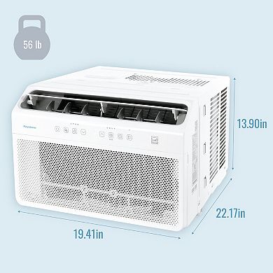 Keystone 8,000 BTU Window Mounted Inverter Air Conditioner with Supplemental Heat and Remote Control