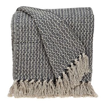 Gray Transitional Woven Handloom Throw Blanket 52" x 67"