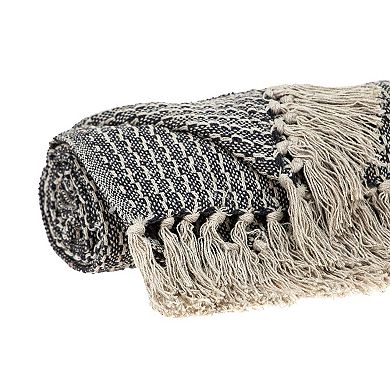 Gray Transitional Woven Handloom Throw Blanket 52" x 67"