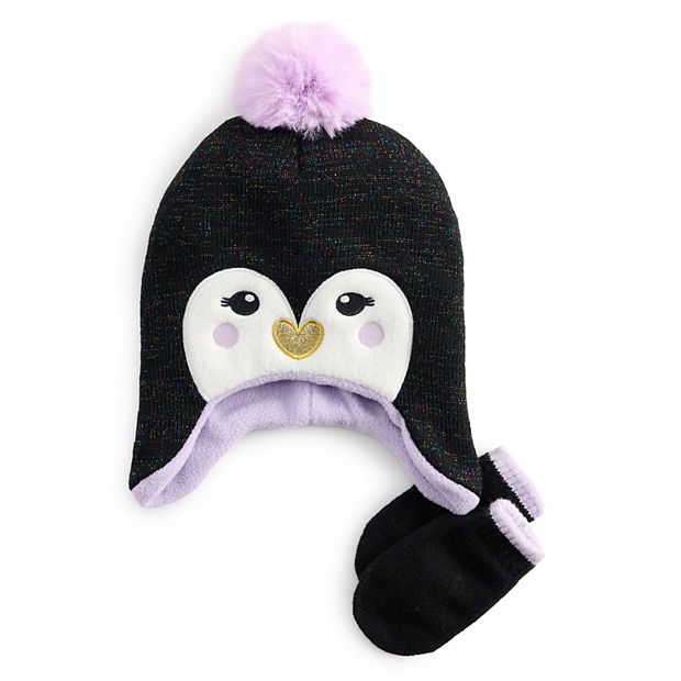 Kids Winter Hat Set - Black, White, Purple Amazon.com: Polar Wear Girl main image 4