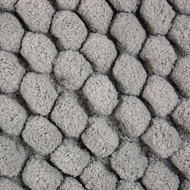 17" x 24" Stone Gray Solid Microfiber Bath Mat