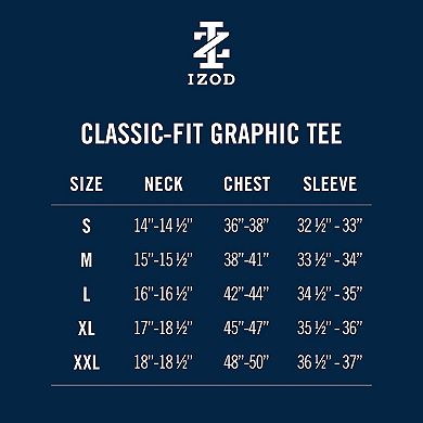 Men's IZOD Saltwater Soft Wash Short Sleeve Graphic Tee