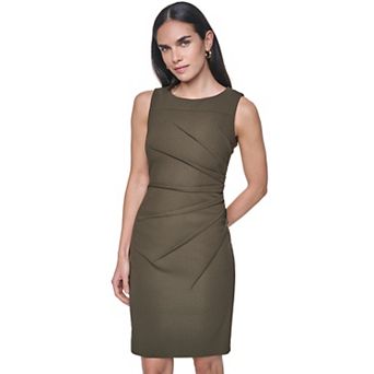 Women's Andrew Marc Sleeveless Ruched Sheath Dress