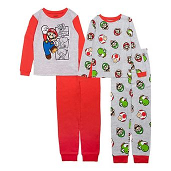 Boys 6-12 Nintendo Jump For Mario 4 pc Pajama Set