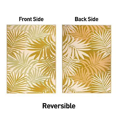 World Rug Gallery Multi Floral Reversible Indoor / Outdoor Area Rug