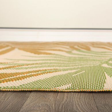 World Rug Gallery Multi Floral Reversible Indoor / Outdoor Area Rug