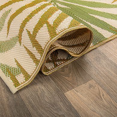 World Rug Gallery Multi Floral Reversible Indoor / Outdoor Area Rug