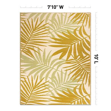 World Rug Gallery Multi Floral Reversible Indoor / Outdoor Area Rug