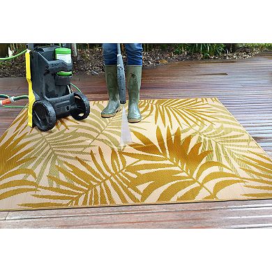 World Rug Gallery Multi Floral Reversible Indoor / Outdoor Area Rug