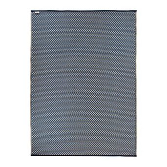 World Rug Gallery Navy & Tan Solid Reversible Indoor / Outdoor Area Rug