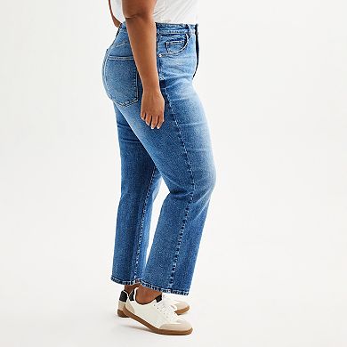 Plus Size Sonoma Goods For Life® High Rise Curvy Straight Jeans