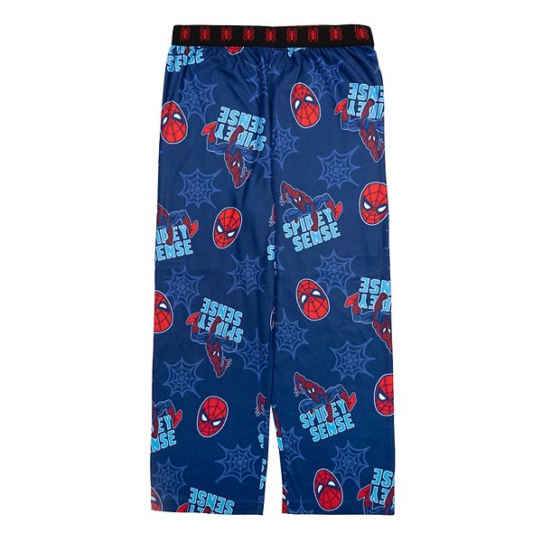 Boys 4-20 Marvel Spiderman Spidey Sense Allover Print Pajama Pants in Regular & Husky - Blue (10-12)