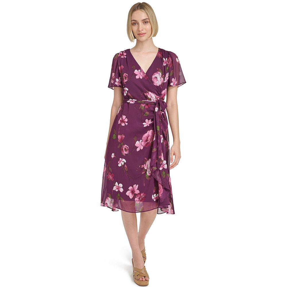 Women's Harper Rose Flutter Sleeve V-Neck Midi Dress