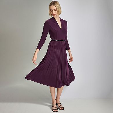 Women's Harper Rose Long Sleeve Pleated Skirt Midi Dress